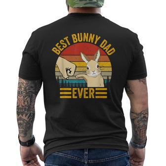 Best Bunny Dad Ever Rabbit Lover Father Pet Rabbit Men's T-shirt Back Print | Mazezy DE