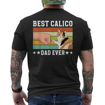 Best Calico Cat Dad Ever Calico Cat Owner Calico Cat Lover Men's T-shirt Back Print - Monsterry UK