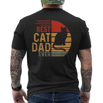 Best Cat Dad Ever Father's Day Cat Daddy For Men Men's T-shirt Back Print - Thegiftio UK