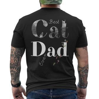 Best Cat Dad Ever Cat Lover Father's Day Men's T-shirt Back Print - Monsterry AU