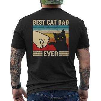 Best Cat Dad Ever Mens Back Print T-shirt | Mazezy