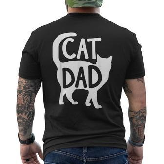 Best Cat Dad Fathers Day Men Kitty Daddy Papa Father's Day Men's T-shirt Back Print - Monsterry