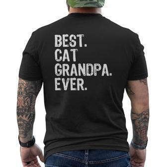 Best Cat Grandpa Ever Cool Father's Day Mens Back Print T-shirt | Mazezy