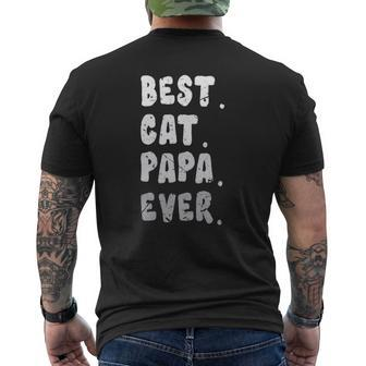 Best Cat Papa Ever Cat Owner Dad Fathers Mens Back Print T-shirt | Mazezy