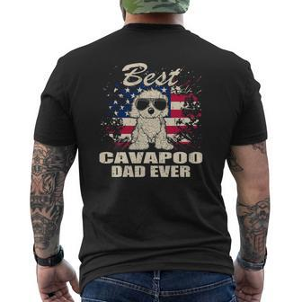 Best Cavapoo Dad Ever Independence Day Vintage Mens Back Print T-shirt | Mazezy