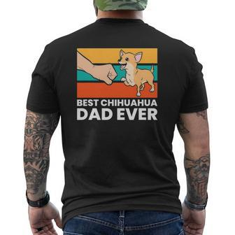 Best Chihuahua Dad Ever Cute Chihuahuas Mens Back Print T-shirt | Mazezy