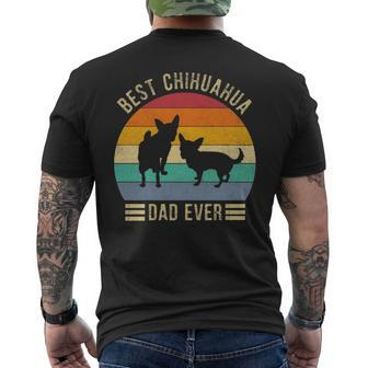 Best Chihuahua Dad Ever Retro Vintage Dog Lover Men's T-shirt Back Print | Mazezy