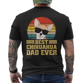 Best Chihuahua Dog Puppy Retro Dad Dad Dad Man T-Shirt mit Rückendruck - Geschenkecke