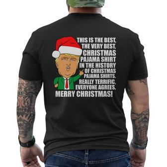 The Best Christmas Pajama Shirt Ever Everyone Agrees Donald Trump Mens Back Print T-shirt - Thegiftio
