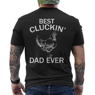 Best Cluckin' Dad Ever Father's Day Chicken Farm Men Men's T-shirt Back Print - Seseable