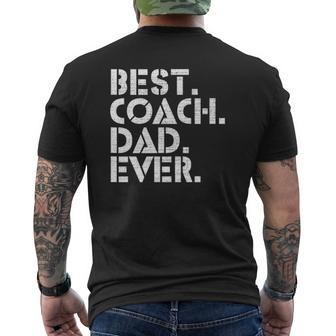 Best Coach Dad Ever Sports Best Father's Day Mens Back Print T-shirt | Mazezy