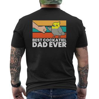 Best Cockatiel Dad Ever Vintage Mens Back Print T-shirt | Mazezy