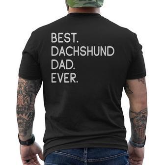 Best Dachshund Dad Ever Teckel Dachshund Papa T-Shirt mit Rückendruck - Geschenkecke