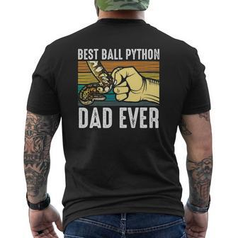 Best Dad Ball Python Owner Snake Lover Mens Back Print T-shirt | Mazezy
