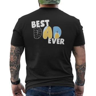 Best Dad Bluey-Dad Ever Father's Day Men Boy Kid Mens Back Print T-shirt | Mazezy