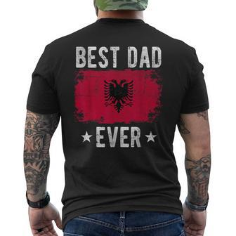 Best Dad Ever Albania Flag Best Albanian Dad Men's T-shirt Back Print - Monsterry AU