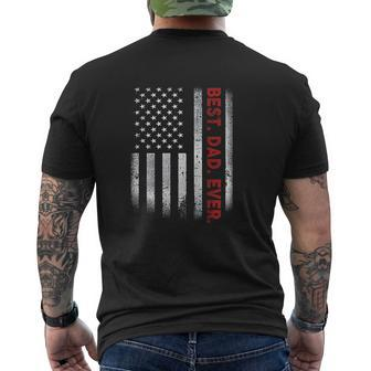 Best Dad Ever American Flag Mens Back Print T-shirt | Mazezy