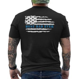 Best Dad Ever American Flag Father's Day For Papa Grandpa Men's T-shirt Back Print - Thegiftio UK