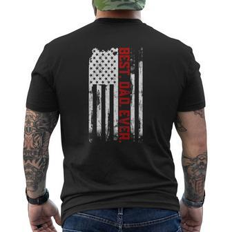 Best Dad Ever American Usa Flag Father’S Day For Papa Mens Back Print T-shirt | Mazezy UK
