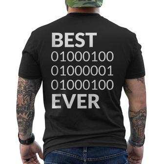 Best Dad Ever Binary Code Programmer Coder Fathers Day Men's T-shirt Back Print - Monsterry CA