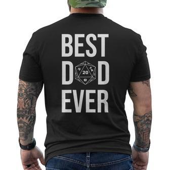 Best Dad Ever D20 Dice Rpg Role Playing Board Game Mens Back Print T-shirt | Mazezy AU