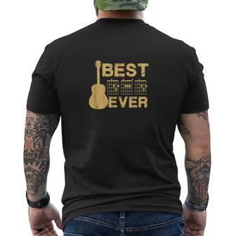 Best Dad Ever Guitar Chord Musician Guitarist Father's Day Mens Back Print T-shirt | Mazezy