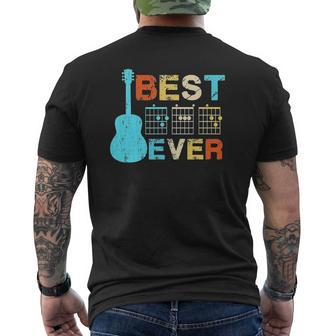 Best Dad Ever Guitar Chords Vintage Mens Back Print T-shirt | Mazezy