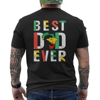 Best Dad Ever Juneteenth Flag Men Africa Map Freedom Day Mens Back Print T-shirt | Mazezy AU