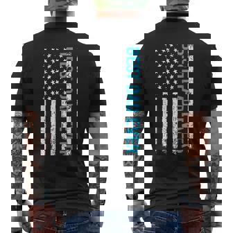 Best Dad Ever With Us Flag American Fathers Day Dad Men's T-shirt Back Print - Thegiftio