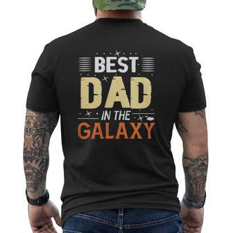 Best Dad In The Galaxy Version Mens Back Print T-shirt | Mazezy