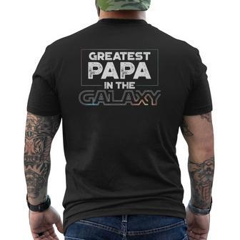 Best Dad In Galaxyperfect Father's Day Mens Back Print T-shirt | Mazezy