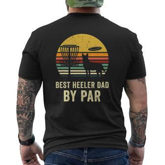 Best Dad Red Blue Heeler Cattle Dog Pet Owner Disc Golf Mens Back Print T-shirt | Mazezy DE