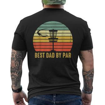 Best Dad By Par Disc Golf Vintage Father's Day Men's T-shirt Back Print - Thegiftio UK