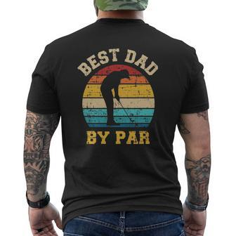 Best Dad By Par For Golfer Daddy Father's Day Mens Back Print T-shirt | Mazezy CA