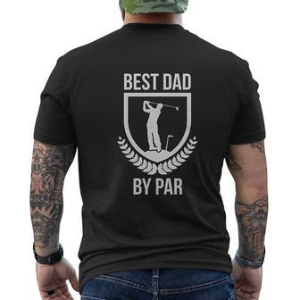 Best Dad By Par Mens Back Print T-shirt | Mazezy UK