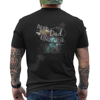 Best Dad In The Universe Fathers Day Space Nebula Men's T-shirt Back Print - Monsterry AU