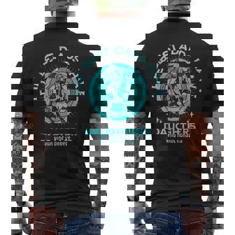 The Best Dads Have Daughters Who Ride Horses Fathers Day Men Men's T-shirt Back Print - Seseable