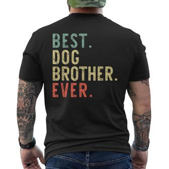 Best Dog Brother Ever Vintage Retro Men's T-shirt Back Print - Monsterry