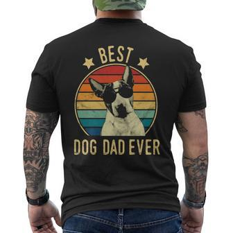 Best Dog Dad Ever Bull Terrier Father's Day Gif Men's T-shirt Back Print | Mazezy