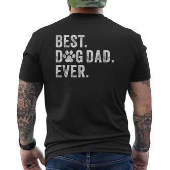 Best Dog Dad Ever Dog Daddy Father's Day Vintage Mens Back Print T-shirt | Mazezy