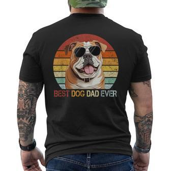 Best Dog Dad Ever English Bulldog Father's Day Men's T-shirt Back Print - Monsterry DE