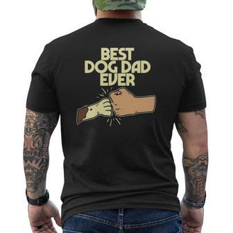 Best Dog Dad Ever Fathers Day Mens Back Print T-shirt | Mazezy
