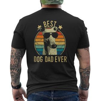 Best Dog Dad Ever Greyhound Father's Day Mens Back Print T-shirt | Mazezy UK