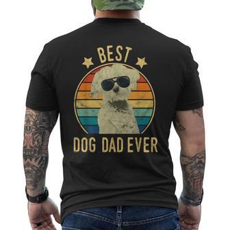 Best Dog Dad Ever Maltese Father's Day Men's T-shirt Back Print - Monsterry