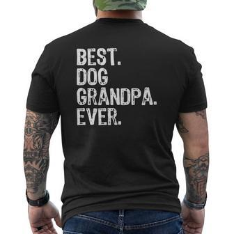 Best Dog Grandpa Ever Cool Father's Day Mens Back Print T-shirt | Mazezy