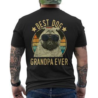 Best Dog Grandpa Ever Pug Father's Day Men's T-shirt Back Print - Monsterry AU