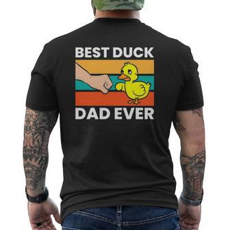 Best Duck Dad Ever Duck Papa Mens Back Print T-shirt | Mazezy