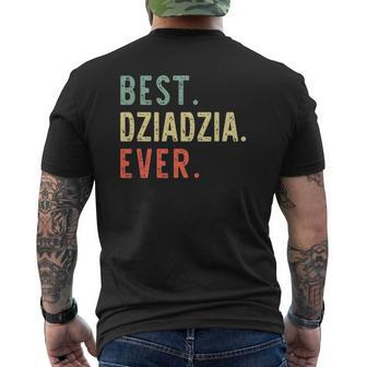 Best Dziadzia Ever Retro Vintage Mens Back Print T-shirt | Mazezy