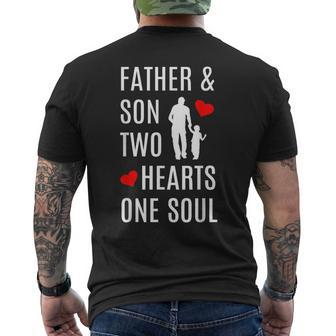 Best Father And Son Dad Sons Hand In Hand Heart Soul Men's T-shirt Back Print - Monsterry DE
