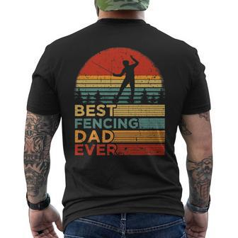 Best Fencing Dad Ever Vintage Fencing Father's Day Men's T-shirt Back Print - Monsterry UK